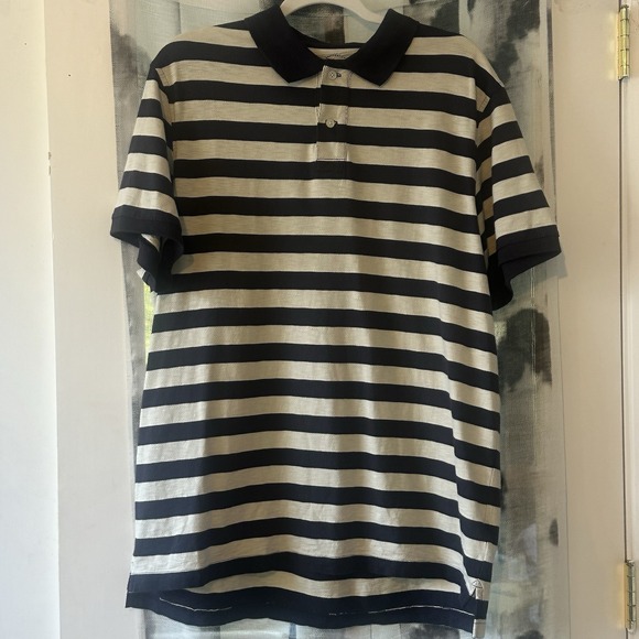 J. Crew Knit Goods Striped Cotton Short Sleeve Preppy‎ Polo Shirt Mens Size XL - Picture 1 of 8